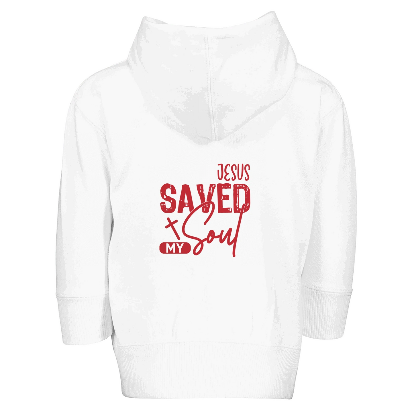 He Saved My Soul Toddler Christian Zip Fleece Hooded Sweatshirt - ClaimedbyGodDesigns