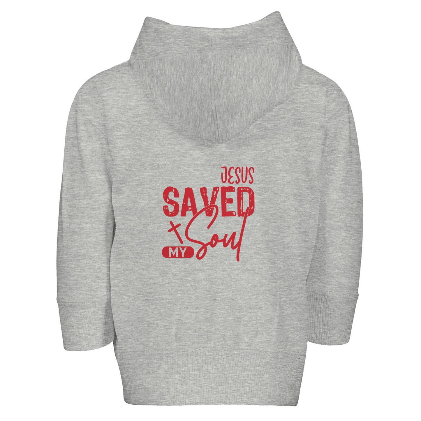 He Saved My Soul Toddler Christian Zip Fleece Hooded Sweatshirt - ClaimedbyGodDesigns