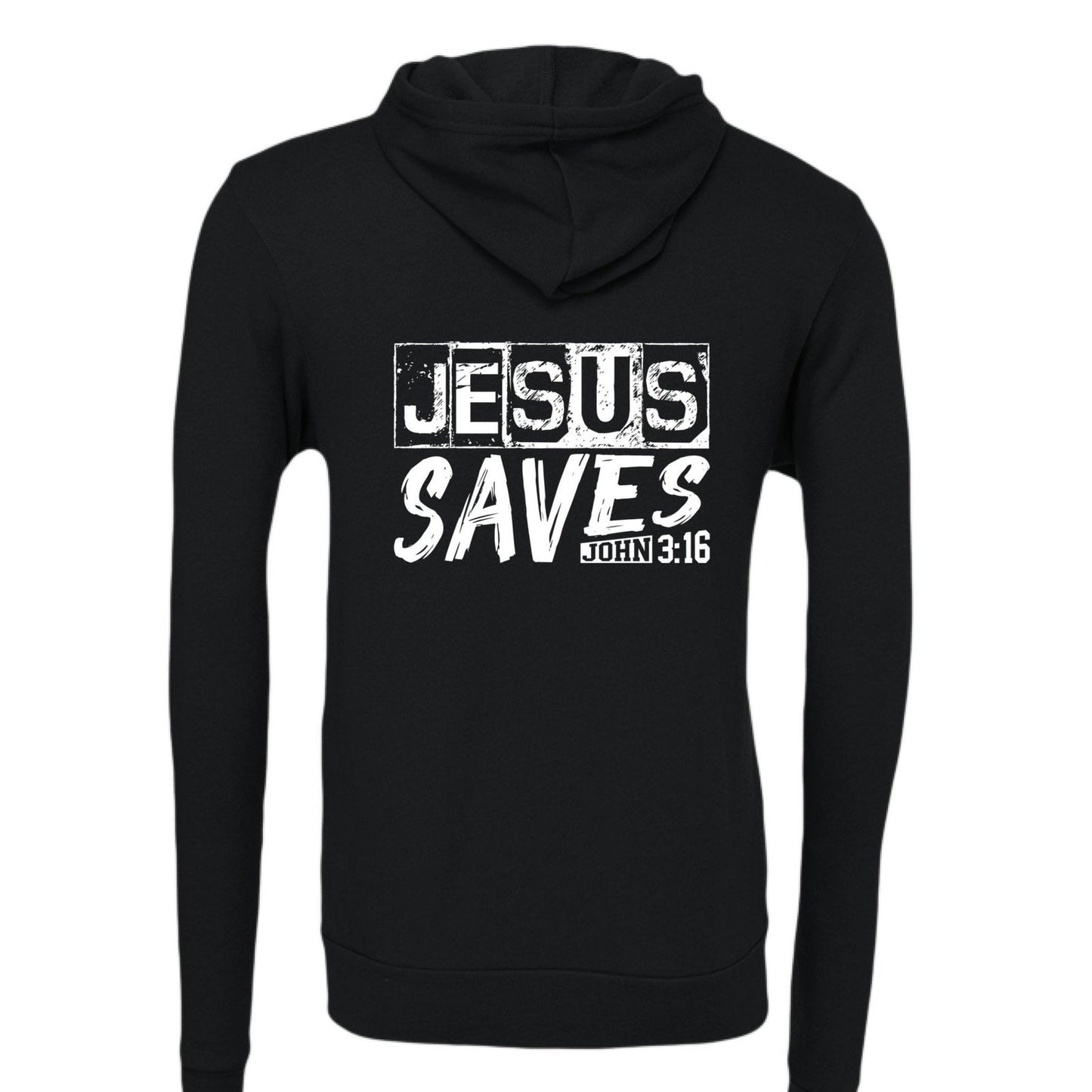 He Saves Unisex Christian Full-Zip Hooded Sweatshirt - ClaimedbyGodDesigns