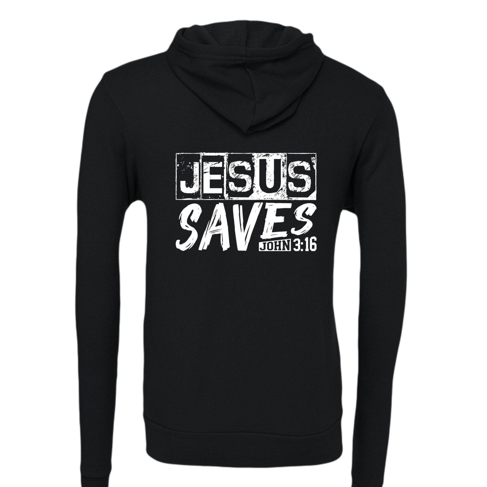 He Saves Unisex Christian Full-Zip Hooded Sweatshirt - ClaimedbyGodDesigns