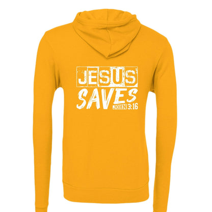 He Saves Unisex Christian Full-Zip Hooded Sweatshirt - ClaimedbyGodDesigns
