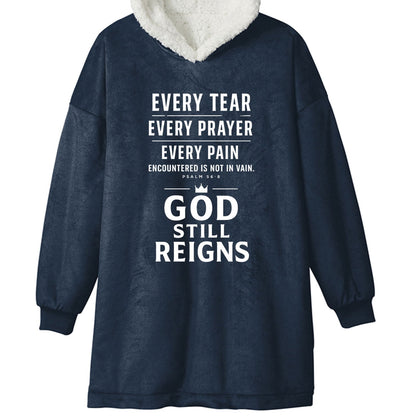 He Still Reigns Unisex Premium Wearable Blanket - ClaimedbyGodDesigns