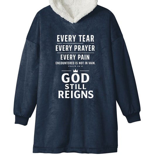He Still Reigns Unisex Premium Wearable Blanket - ClaimedbyGodDesigns