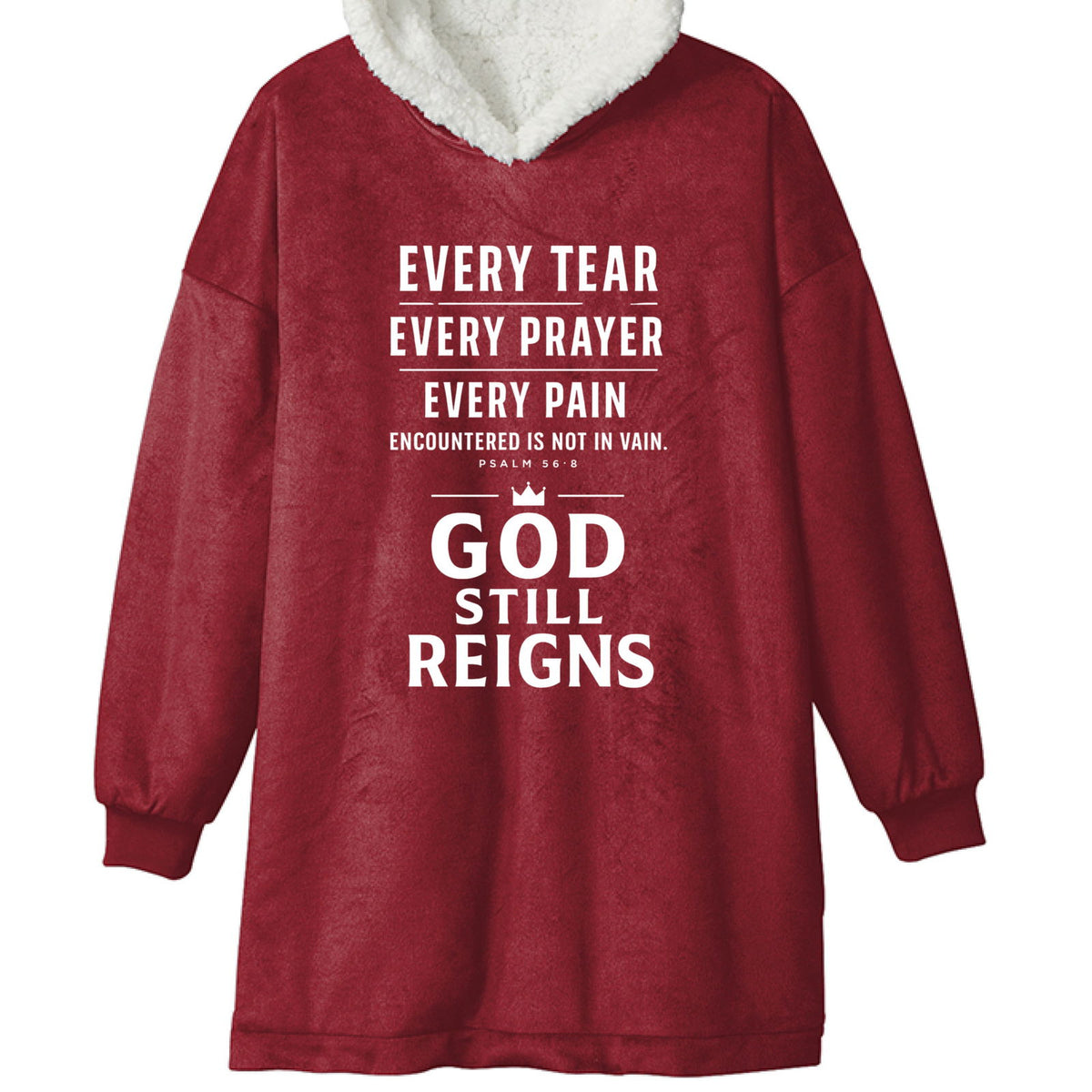 He Still Reigns Unisex Premium Wearable Blanket - ClaimedbyGodDesigns