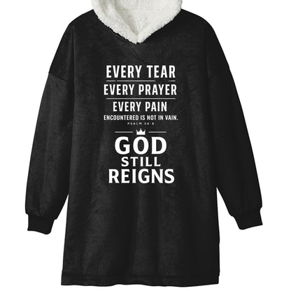 He Still Reigns Unisex Premium Wearable Blanket - ClaimedbyGodDesigns