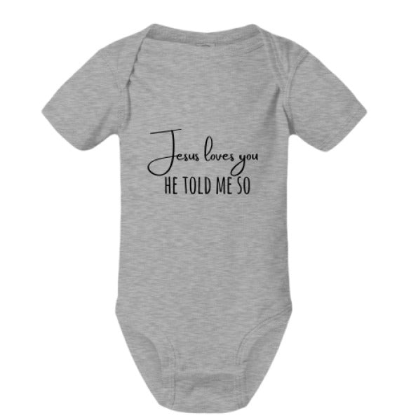 He Told Me So Christian Baby Jumpsuit - ClaimedbyGodDesigns