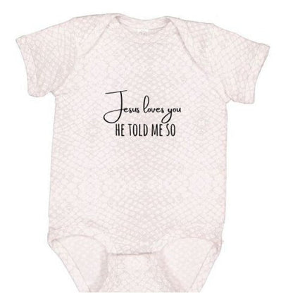 He Told Me So Christian Baby Jumpsuit - ClaimedbyGodDesigns