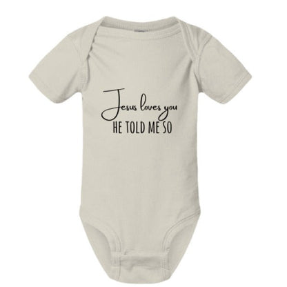 He Told Me So Christian Baby Jumpsuit - ClaimedbyGodDesigns