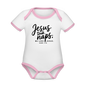 He Took Naps Christian Organic Contrast Short Sleeve Baby Onesie - ClaimedbyGodDesigns