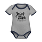 He Took Naps Christian Organic Contrast Short Sleeve Baby Onesie - ClaimedbyGodDesigns