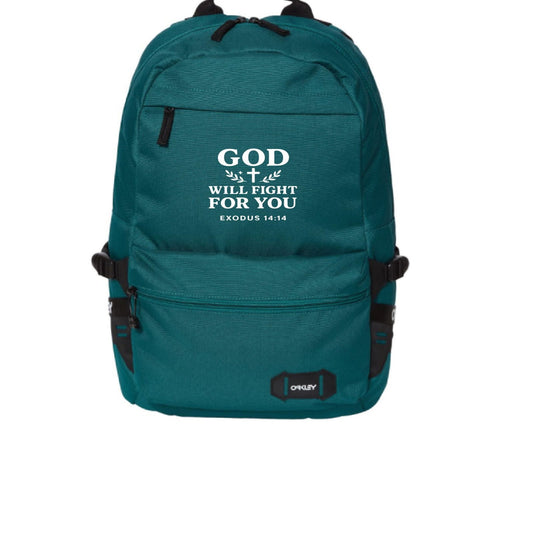 He Will Fight For You Christian Backpack - ClaimedbyGodDesigns
