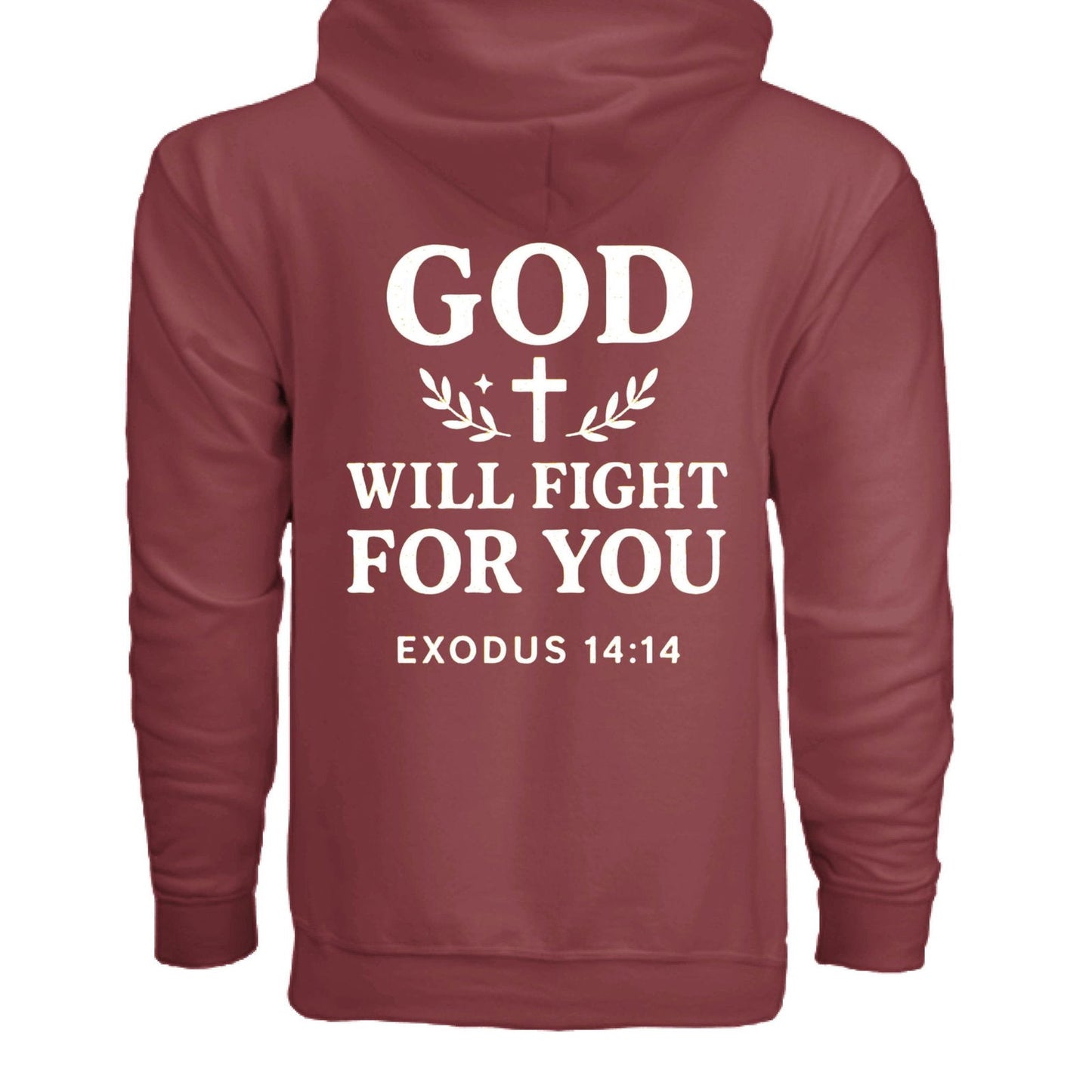 He Will Fight For You Unisex Christian Full-zip Hooded Sweatshirt - ClaimedbyGodDesigns