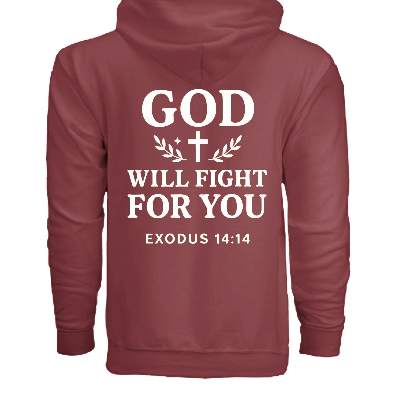 He Will Fight For You Unisex Christian Full-zip Hooded Sweatshirt - ClaimedbyGodDesigns