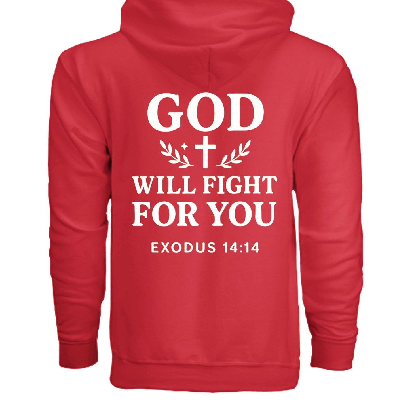 He Will Fight For You Unisex Christian Full-zip Hooded Sweatshirt - ClaimedbyGodDesigns