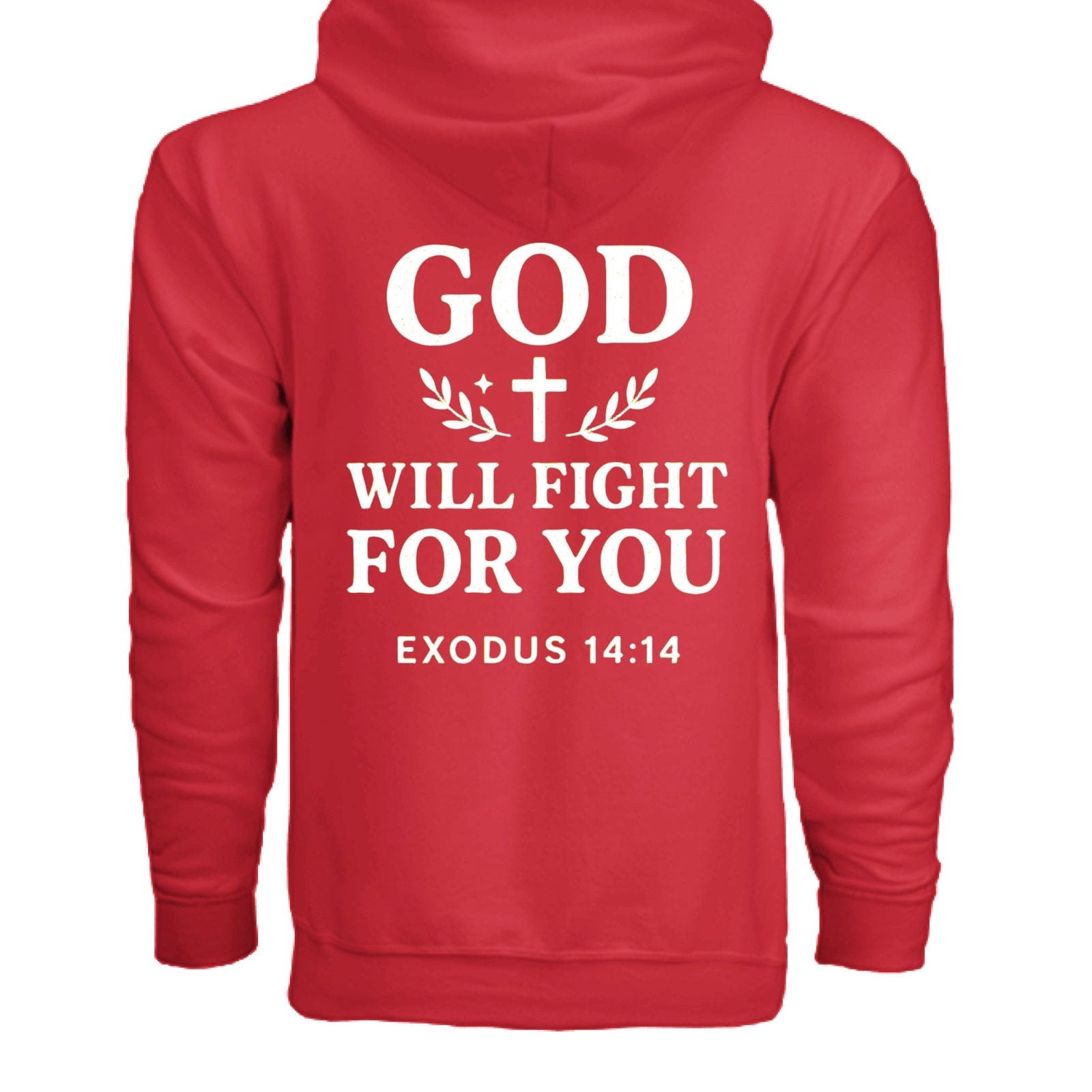 He Will Fight For You Unisex Christian Full-zip Hooded Sweatshirt - ClaimedbyGodDesigns