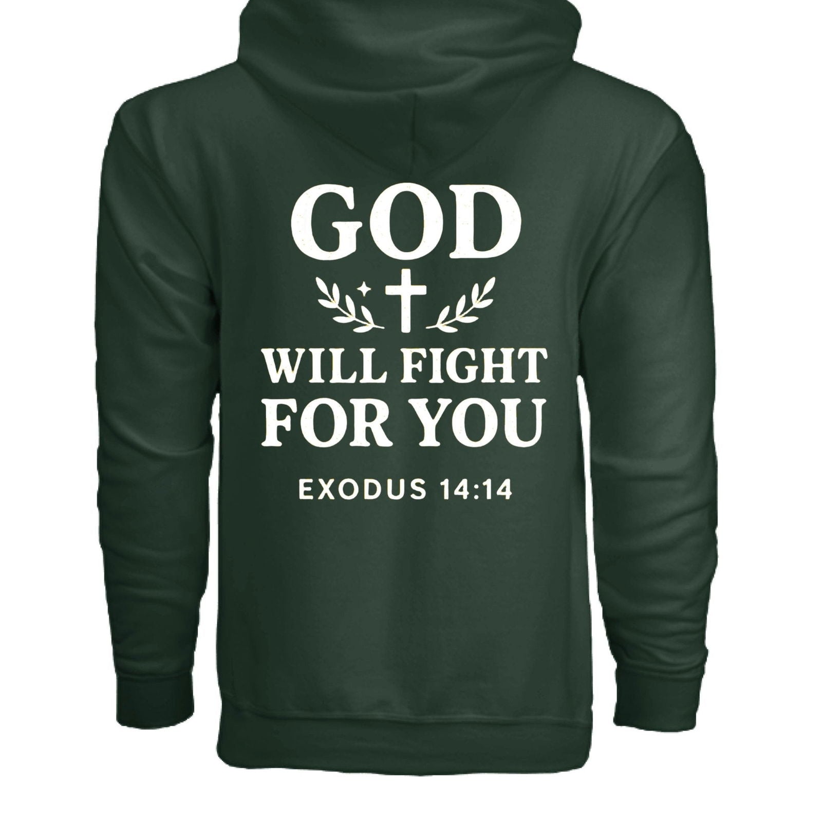 He Will Fight For You Unisex Christian Full-zip Hooded Sweatshirt - ClaimedbyGodDesigns