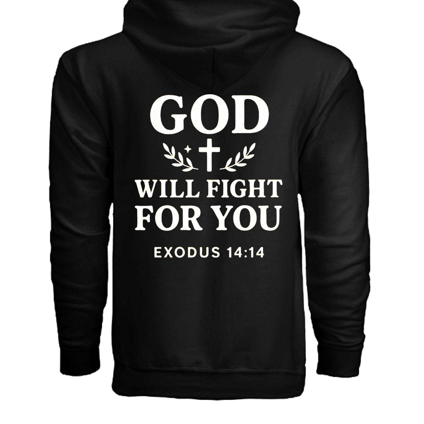 He Will Fight For You Unisex Christian Full-zip Hooded Sweatshirt - ClaimedbyGodDesigns