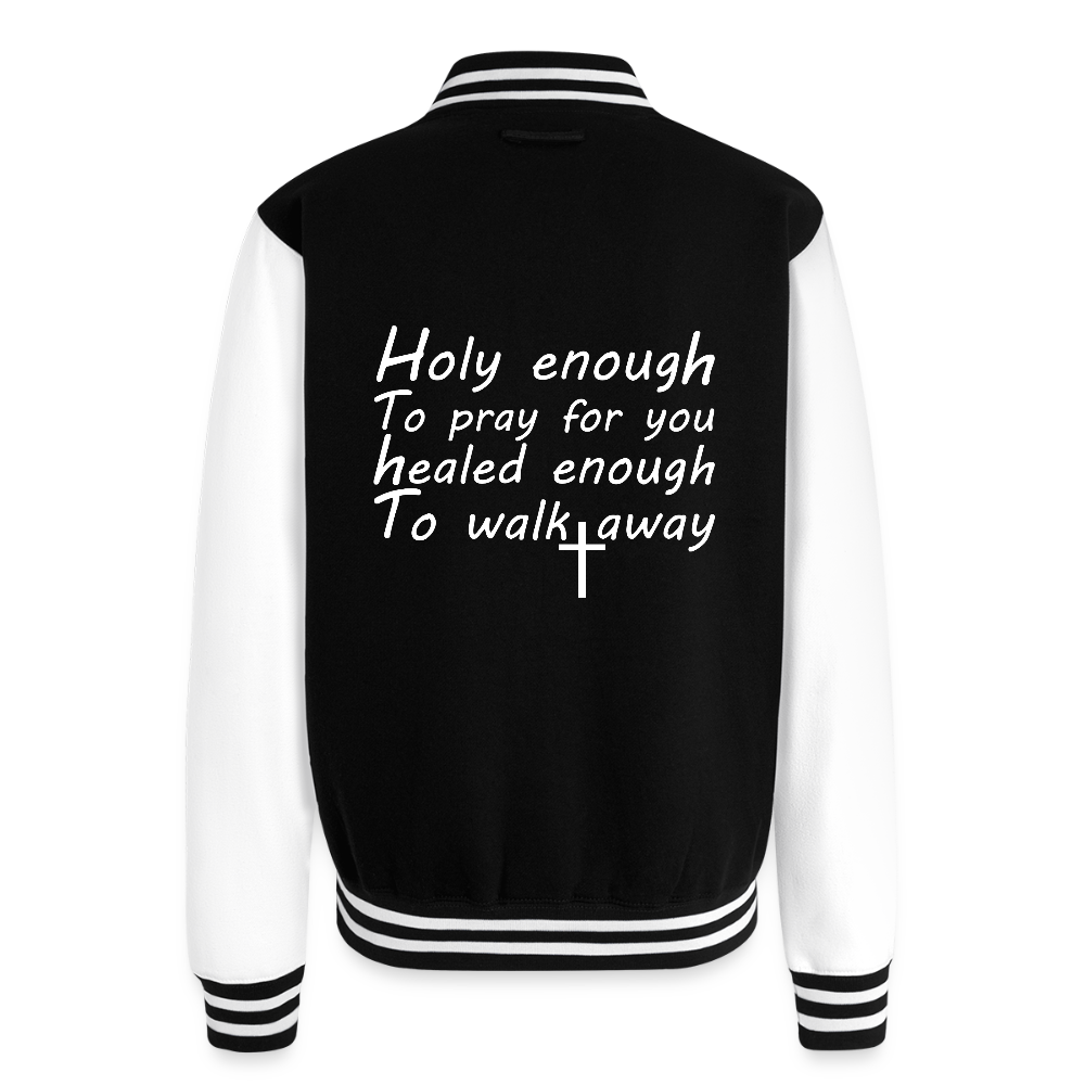 Healed Enough Christian Heavyweight Letterman Jacket - ClaimedbyGodDesigns