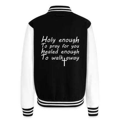 Healed Enough Christian Heavyweight Letterman Jacket - ClaimedbyGodDesigns