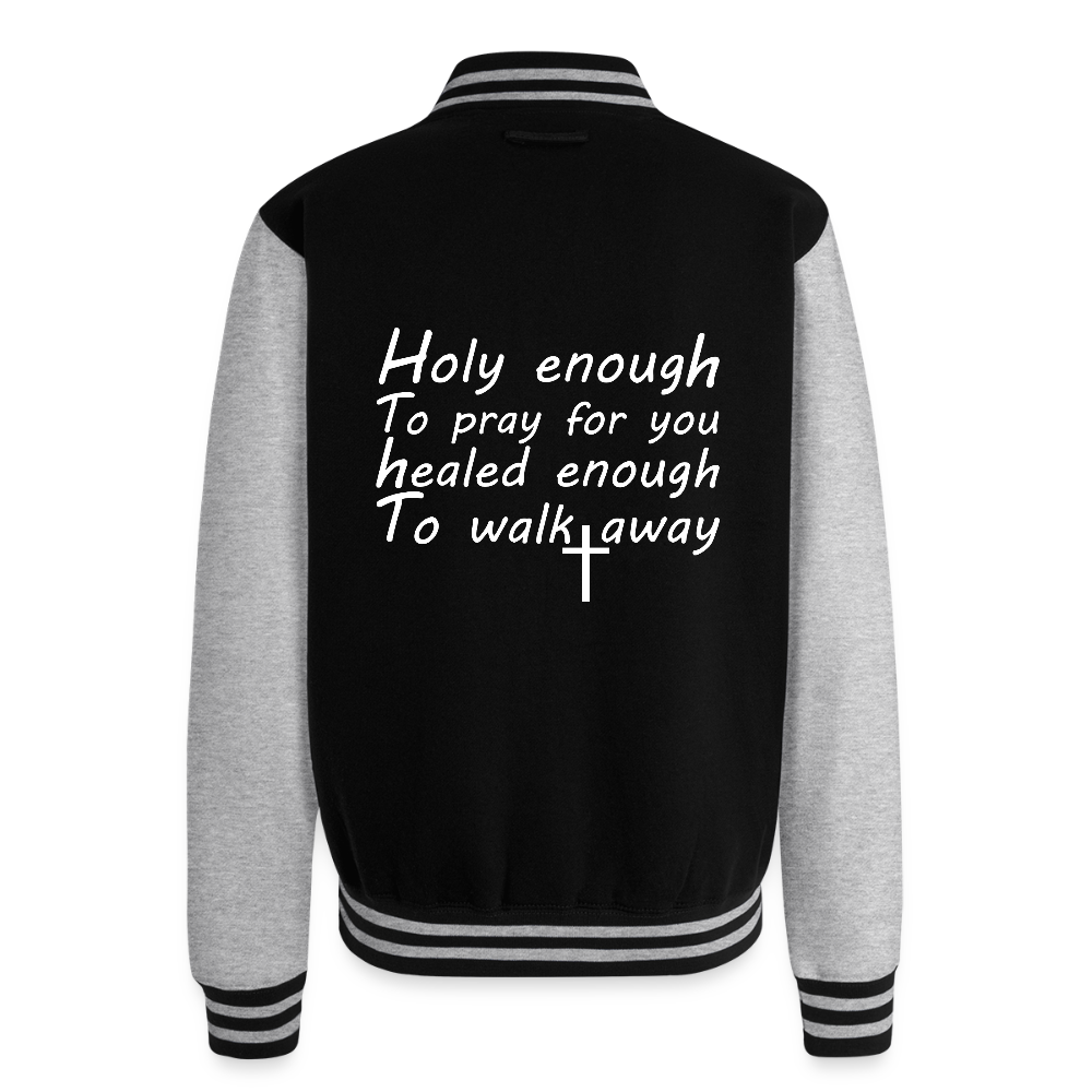 Healed Enough Christian Heavyweight Letterman Jacket - ClaimedbyGodDesigns
