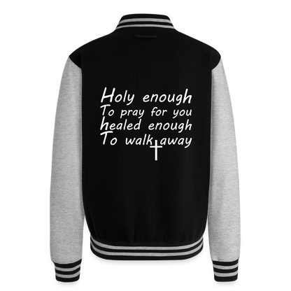 Healed Enough Christian Heavyweight Letterman Jacket - ClaimedbyGodDesigns
