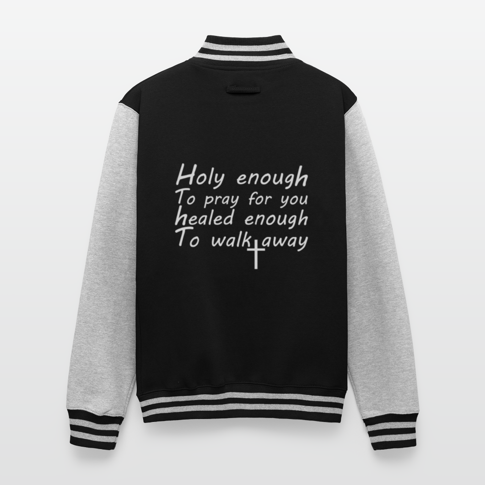 Healed Enough Christian Heavyweight Letterman Jacket - ClaimedbyGodDesigns