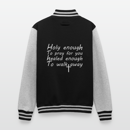 Healed Enough Christian Heavyweight Letterman Jacket - ClaimedbyGodDesigns