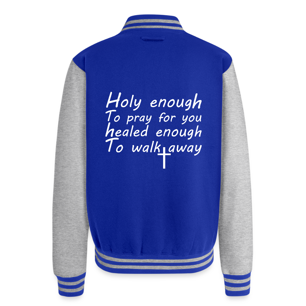 Healed Enough Christian Heavyweight Letterman Jacket - ClaimedbyGodDesigns