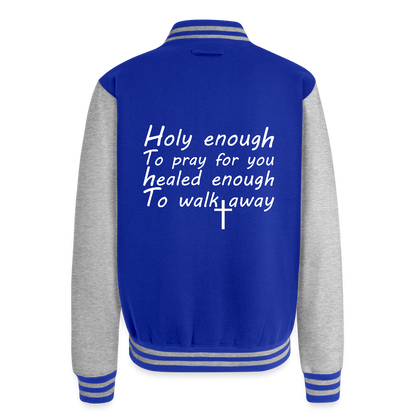 Healed Enough Christian Heavyweight Letterman Jacket - ClaimedbyGodDesigns