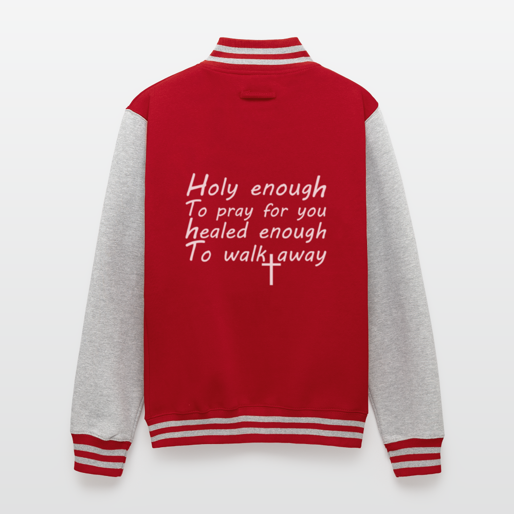 Healed Enough Christian Heavyweight Letterman Jacket - ClaimedbyGodDesigns
