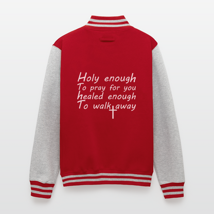 Healed Enough Christian Heavyweight Letterman Jacket - ClaimedbyGodDesigns