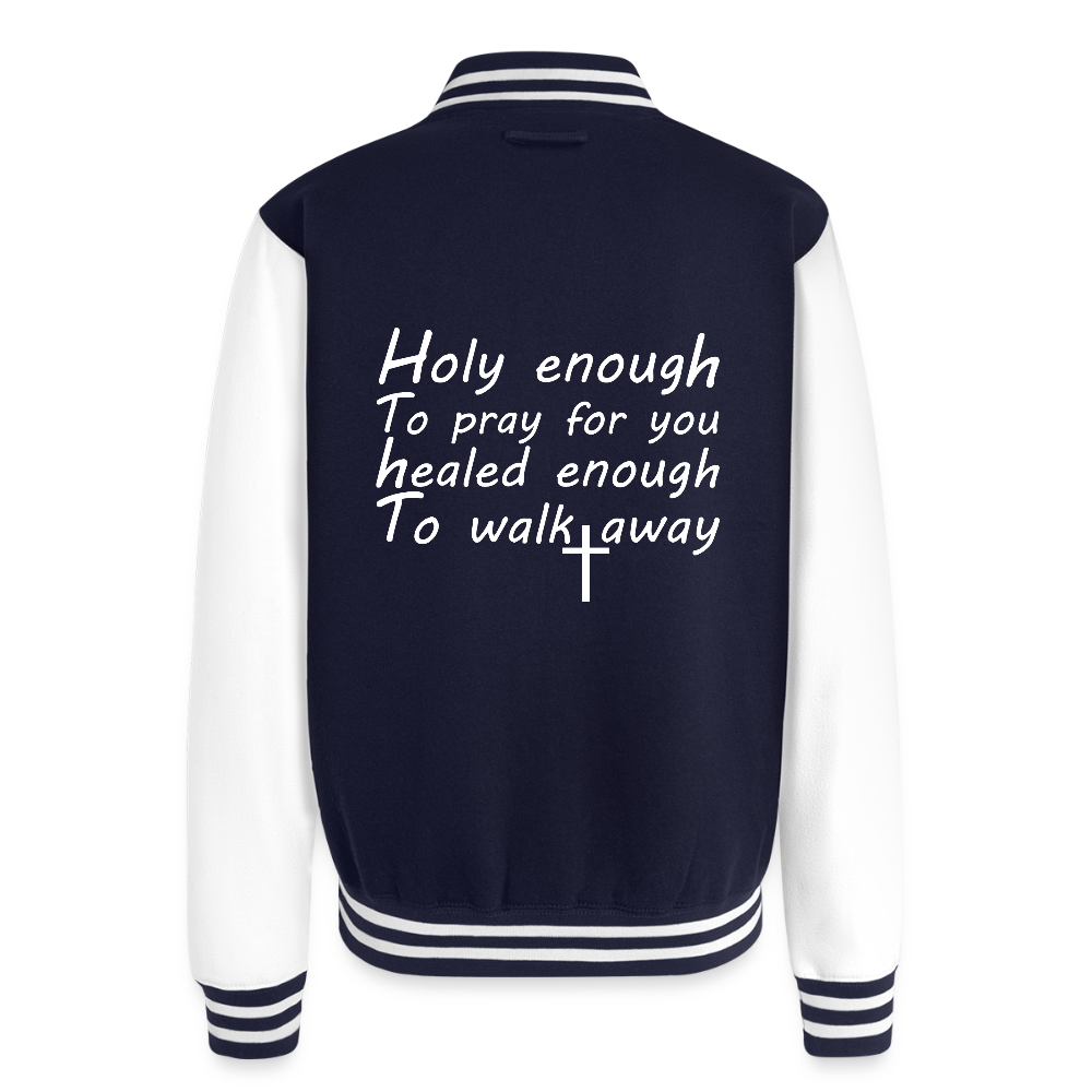 Healed Enough Christian Heavyweight Letterman Jacket - ClaimedbyGodDesigns