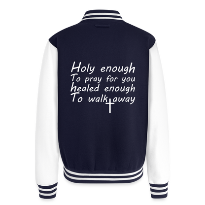Healed Enough Christian Heavyweight Letterman Jacket - ClaimedbyGodDesigns