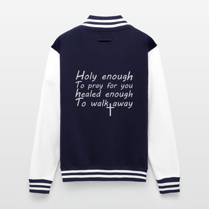 Healed Enough Christian Heavyweight Letterman Jacket - ClaimedbyGodDesigns