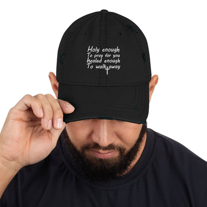 Healed Enough Unisex Christian Adult Distressed Dad Hat - ClaimedbyGodDesigns