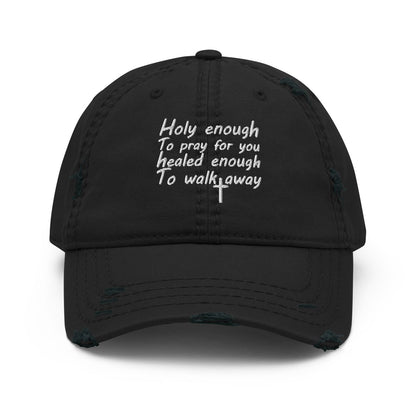 Healed Enough Unisex Christian Adult Distressed Dad Hat - ClaimedbyGodDesigns