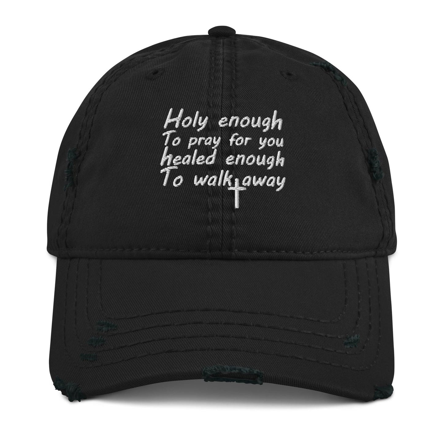 Healed Enough Unisex Christian Adult Distressed Dad Hat - ClaimedbyGodDesigns