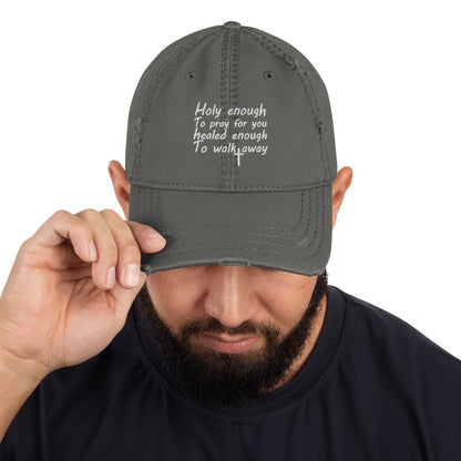 Healed Enough Unisex Christian Adult Distressed Dad Hat - ClaimedbyGodDesigns