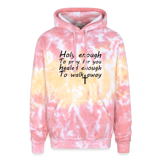Healed Enough Unisex Christian Adult Tie Dye Hoodie - ClaimedbyGodDesigns