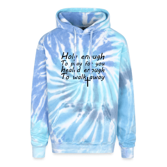 Healed Enough Unisex Christian Adult Tie Dye Hoodie - ClaimedbyGodDesigns