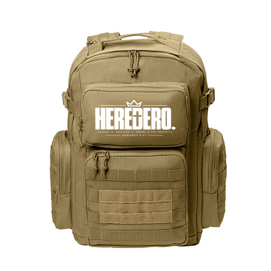 Heredero Christian Backpack Romanos 8:17 | Spanish Faith Bible Backpack - Claimed by God Designs
