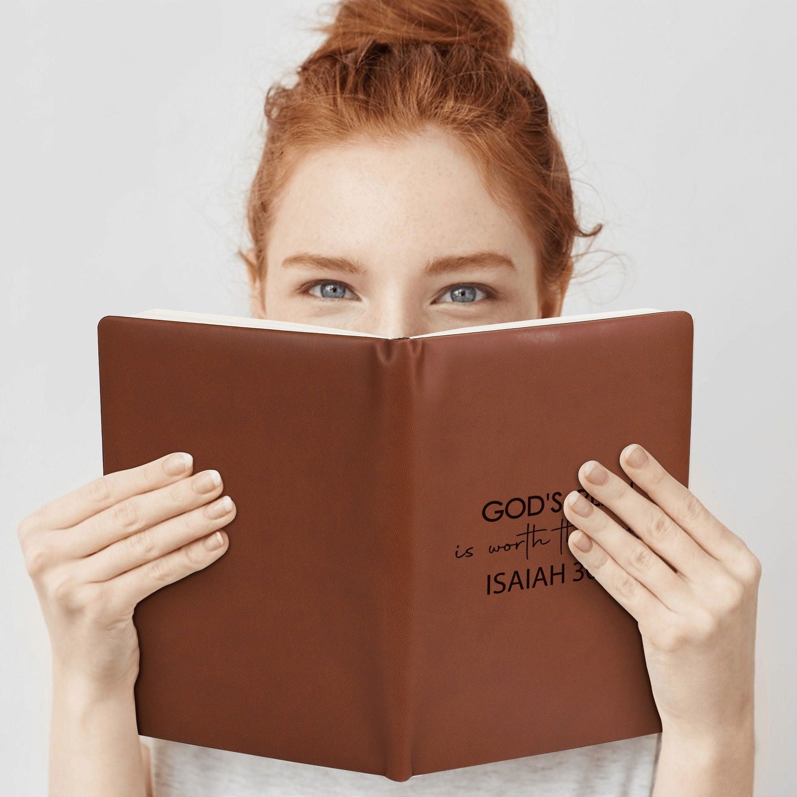 His Plan Is Worth The Wait Engraved Brown Christian Journal Diary Gift for Friends Family - ClaimedbyGodDesigns