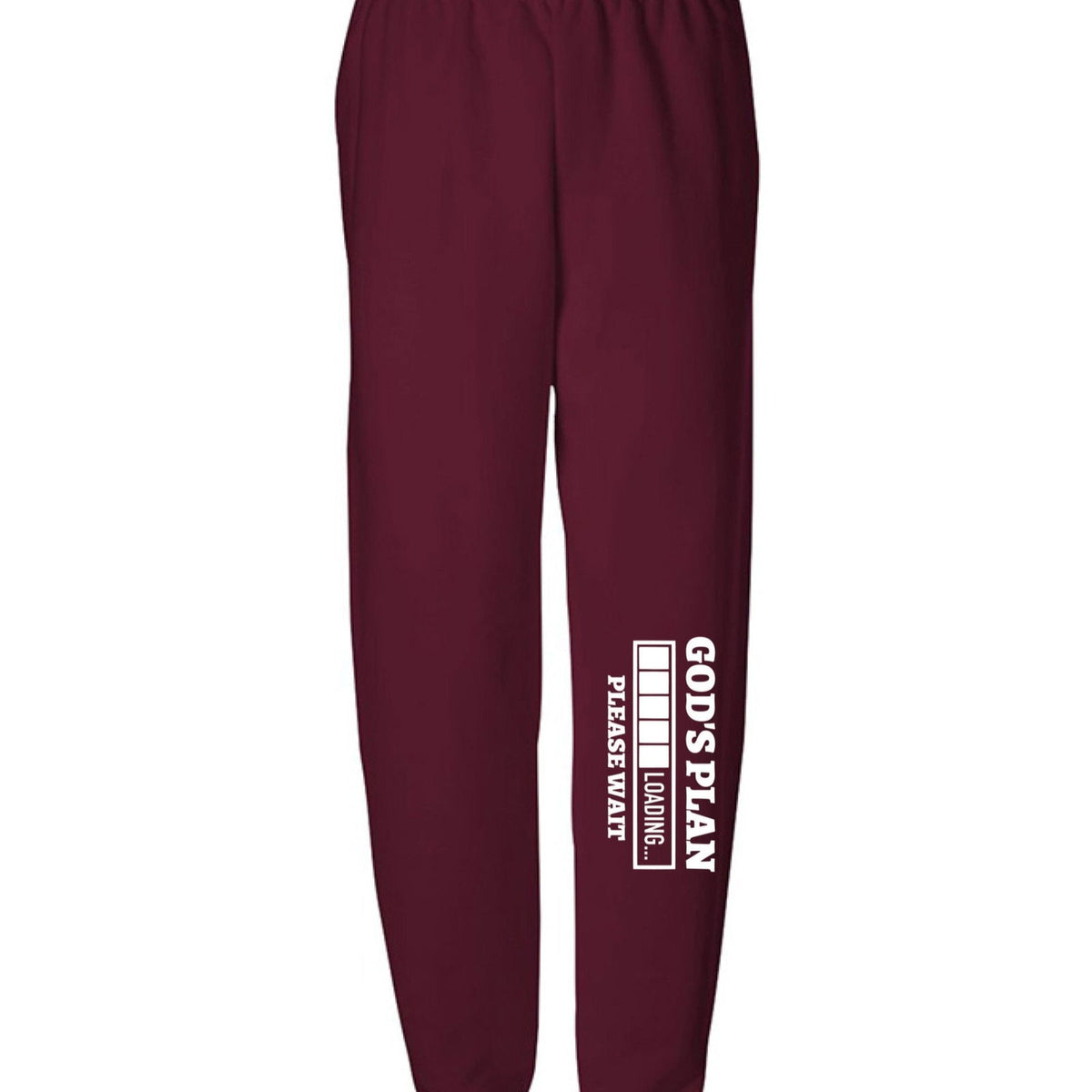 His Plan Loading Please Wait Youth Christian Sweatpants - ClaimedbyGodDesigns