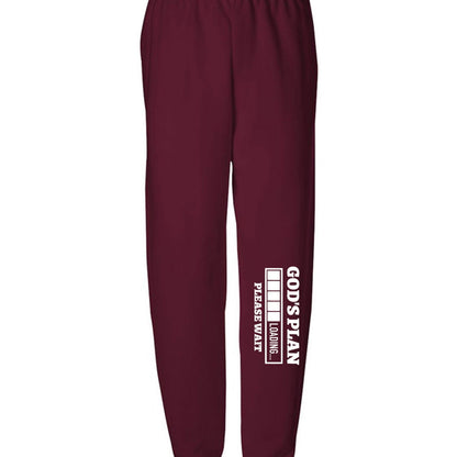 His Plan Loading Please Wait Youth Christian Sweatpants - ClaimedbyGodDesigns