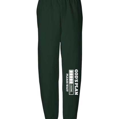His Plan Loading Please Wait Youth Christian Sweatpants - ClaimedbyGodDesigns