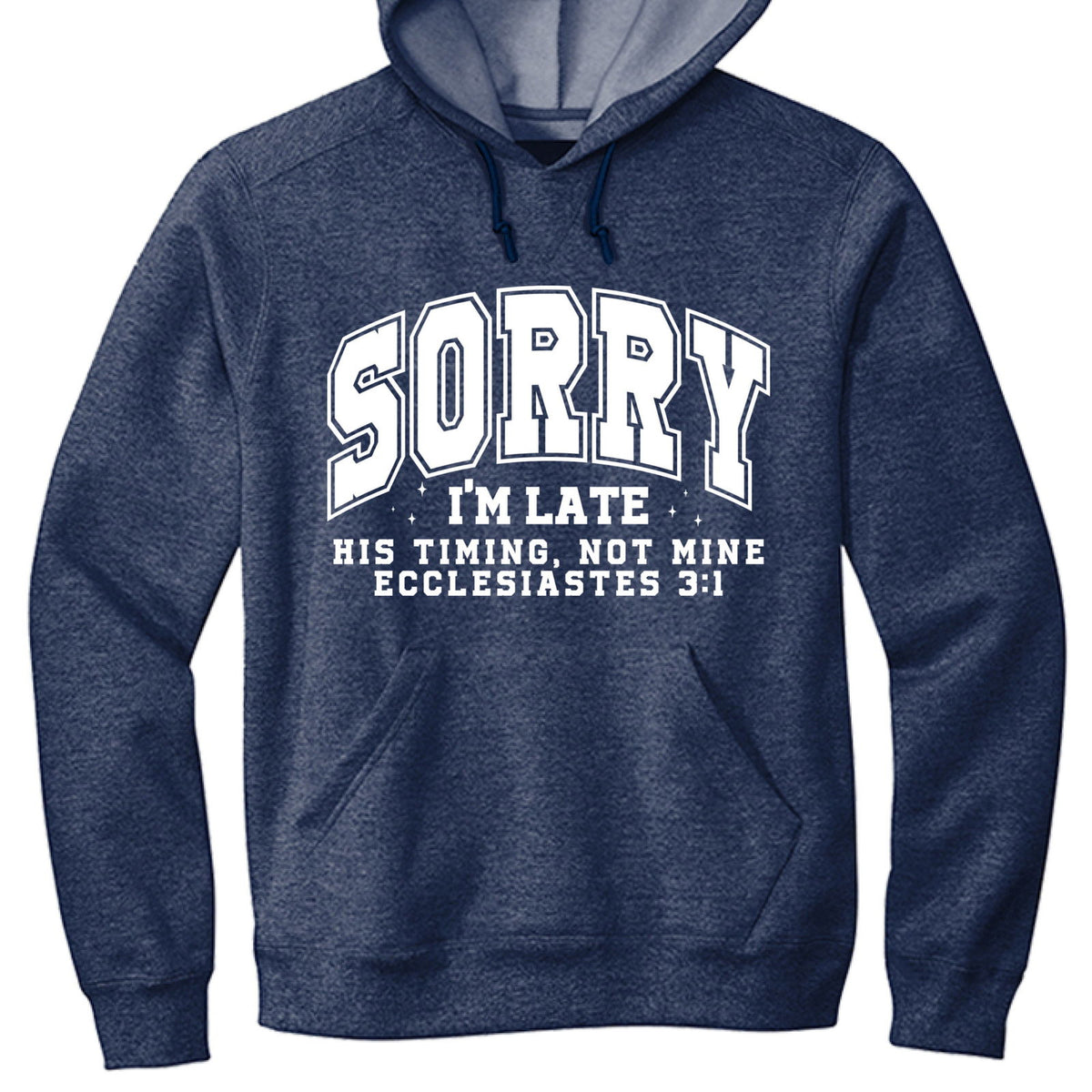 His Timing Unisex Christian Fleece Pullover Hooded Sweatshirt - ClaimedbyGodDesigns