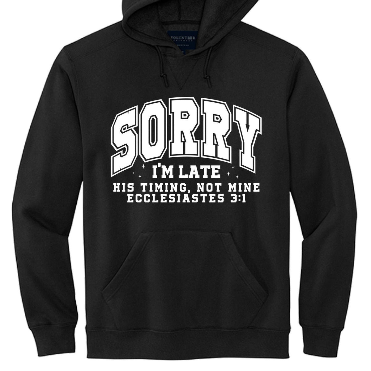 His Timing Unisex Christian Fleece Pullover Hooded Sweatshirt - ClaimedbyGodDesigns