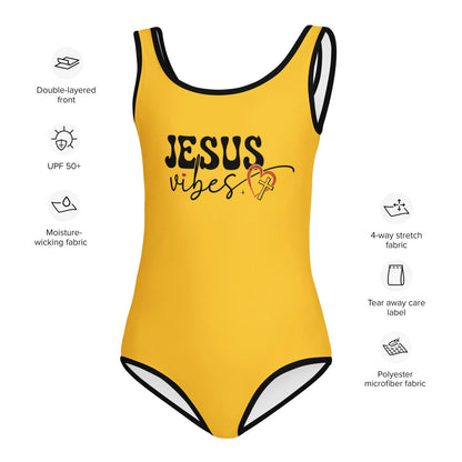 His Vibes Christian Kids Swimsuit - ClaimedbyGodDesigns
