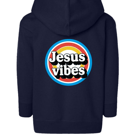 His Vibes Toddler Christian Full-Zip Hooded Sweatshirt - ClaimedbyGodDesigns