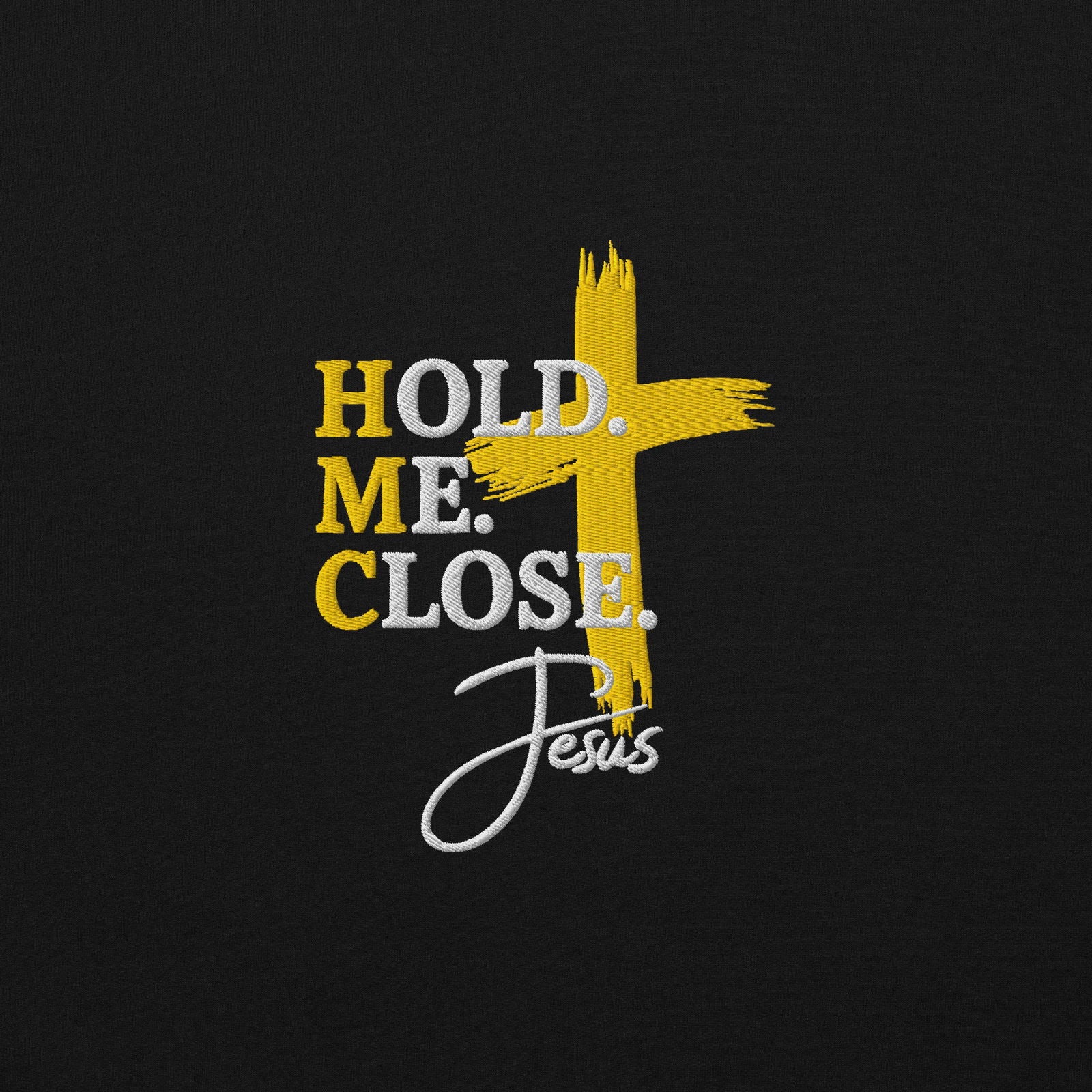 Hold Me Close Unisex Christian Embroidered Hooded Sweatshirt - ClaimedbyGodDesigns